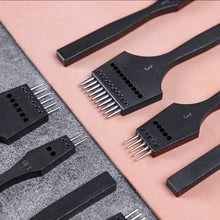 Load image into Gallery viewer, Sharp Head Chisel Replaceable Perforated Pricking Removable Round Hole Punch Leather Craft DIY Stainless Steel Tool