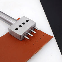Load image into Gallery viewer, 4/5/6/8mm Spacing Punch Tool Metal Leather Chisel Hole Punch Stitching Tool Diamond Pricking Iron DIY Leather Craft Tools