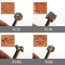 Load image into Gallery viewer, Leather Stamping Kit Metal Punch Tool Pottery Stamps DIY Clay Ceramics Stamp Wax Leather Craft Punch Stamps