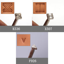 Load image into Gallery viewer, Leather Stamping Kit Metal Punch Tool Pottery Stamps DIY Clay Ceramics Stamp Wax Leather Craft Punch Stamps