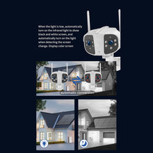 Load image into Gallery viewer, 8MP 4K HD Wifi IP Camera Outdoor Dual Lens 180° Wide Angle Security Cam 6MP Panoramic CCTV Video Surveillance AI Human Detection