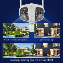 Load image into Gallery viewer, 8MP 4K HD Wifi IP Camera Outdoor Dual Lens 180° Wide Angle Security Cam 6MP Panoramic CCTV Video Surveillance AI Human Detection