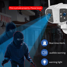 Load image into Gallery viewer, 8MP 4K HD Wifi IP Camera Outdoor Dual Lens 180° Wide Angle Security Cam 6MP Panoramic CCTV Video Surveillance AI Human Detection