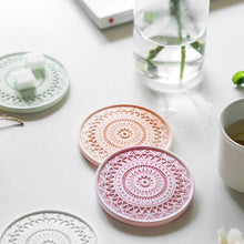 Load image into Gallery viewer, Round Coaster Coffee Coaster Tray Mold DIY Epoxy Resin Plaster Concrete Wine Glass Cup Mat Mould Home Decor