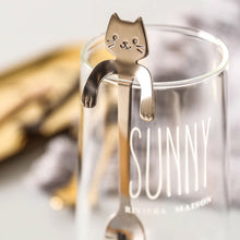 Load image into Gallery viewer, Stainless Steel Coffee Spoon Lovely Cute Cat Shape Teaspoon Dessert Snack Scoop Ice Cream Mini Spoons Tableware Kitchen Tools