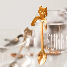 Load image into Gallery viewer, Stainless Steel Coffee Spoon Lovely Cute Cat Shape Teaspoon Dessert Snack Scoop Ice Cream Mini Spoons Tableware Kitchen Tools