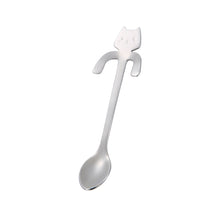 Load image into Gallery viewer, Stainless Steel Coffee Spoon Lovely Cute Cat Shape Teaspoon Dessert Snack Scoop Ice Cream Mini Spoons Tableware Kitchen Tools