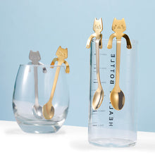 Load image into Gallery viewer, Stainless Steel Coffee Spoon Lovely Cute Cat Shape Teaspoon Dessert Snack Scoop Ice Cream Mini Spoons Tableware Kitchen Tools