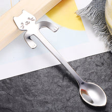 Load image into Gallery viewer, Stainless Steel Coffee Spoon Lovely Cute Cat Shape Teaspoon Dessert Snack Scoop Ice Cream Mini Spoons Tableware Kitchen Tools