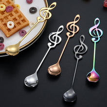 Load image into Gallery viewer, Stainless Steel Musical Notes Coffee Spoon Tea Stirring Spoon Tea Desserts Sugar Spoon Tableware Kitchen Tools Sugar Spoon
