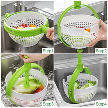 Load image into Gallery viewer, Vegetable Washing Basket Salad Spinner Salad Rotating Dishwasher Kitchen Vegetable Washer Centrifugal Dump Drain Basket