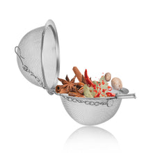 Load image into Gallery viewer, 304 Stainless Steel Tea Ball Round Tea leak Seasoning Ball Pot Soup Filter Bag Marinating Ball Tea Strainer Tea Set Accessories