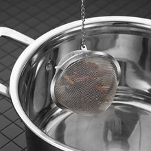 Load image into Gallery viewer, 304 Stainless Steel Tea Ball Round Tea leak Seasoning Ball Pot Soup Filter Bag Marinating Ball Tea Strainer Tea Set Accessories
