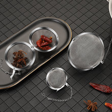 Load image into Gallery viewer, 304 Stainless Steel Tea Ball Round Tea leak Seasoning Ball Pot Soup Filter Bag Marinating Ball Tea Strainer Tea Set Accessories