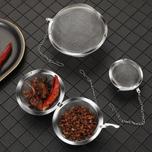 Load image into Gallery viewer, 304 Stainless Steel Tea Ball Round Tea leak Seasoning Ball Pot Soup Filter Bag Marinating Ball Tea Strainer Tea Set Accessories