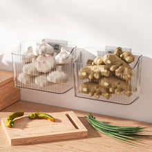 Load image into Gallery viewer, 1Pc Food Storage Box Kitchen Garlic Ginger Scallion Transparent Storage Containers Wall Mounted Storage Household Organizer