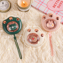 Load image into Gallery viewer, 2400mAh Cute Hand Warmer Electric Hands Heater With 2 Levels Heating Portable USB Heater For Winter Travel Golf Skating