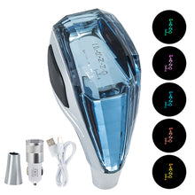 Load image into Gallery viewer, Universal Crystal Cut Series Car Gear Shift Knob Touch Activated Multi-Color LED Light for Manual Automatic Vehicles R Shape Style