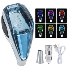 Load image into Gallery viewer, Universal Crystal Cut Series Car Gear Shift Knob Touch Activated Multi-Color LED Light for Manual Automatic Vehicles R Shape Style