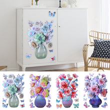 Load image into Gallery viewer, Creative 3D Stereo Stickers Simulation Flower Vase Self-adhesive Wall Sticker Aesthetic Romantic Flower Decoration Sticker for Home Room Door Fridge Sticker