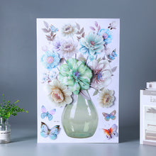 Load image into Gallery viewer, Creative 3D Stereo Stickers Simulation Flower Vase Self-adhesive Wall Sticker Aesthetic Romantic Flower Decoration Sticker for Home Room Door Fridge Sticker