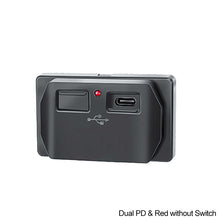 Load image into Gallery viewer, Car QC 3.0 USB PD Type C Fast Charger Socket 12V-24V with Switch LED Light Power Outlet Quick Charge for Motorcycle RV Boa