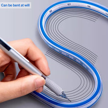 Load image into Gallery viewer, 30/40/50/60cm Curved Ruler for Sewing Soft Flexible English/Metric Scale Engineering Drafting Drawing Tool Sewing Measuring Tool Accessories