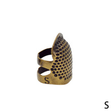 Load image into Gallery viewer, Retro Thimble Metal Finger Protector Sewing Needlework Craft Embroidery Antislip Ring Finger Cover DIY Sewing Accessories