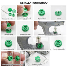 Load image into Gallery viewer, 10sets Round Snaps Buttons Bib T5 Plastic Press Button Fastener Snap Raincoat Snap Clothes Accessories DIY Crafts Sewing Accessories