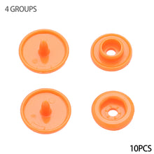 Load image into Gallery viewer, 10sets Round Snaps Buttons Bib T5 Plastic Press Button Fastener Snap Raincoat Snap Clothes Accessories DIY Crafts Sewing Accessories