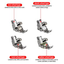 Load image into Gallery viewer, Universal Industrial Sewing Machine Accessories Leather Roller Wheel Presser Foot Flat Car Thick Fabric Clothing Replacement Presser