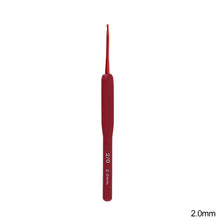 Load image into Gallery viewer, Aluminum Alloy Crochet Needle Ergonomic Knitting Tool Red Crochet Hooks Frosted Silicone Handle Weaving Tool