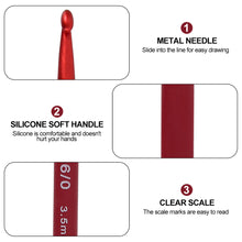Load image into Gallery viewer, Aluminum Alloy Crochet Needle Ergonomic Knitting Tool Red Crochet Hooks Frosted Silicone Handle Weaving Tool