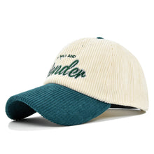 Load image into Gallery viewer, Corduroy Embroidered Baseball Cap Three Dimensional Adjustable Embroidered Casual Cap Autumn Winter Cap for Women Men