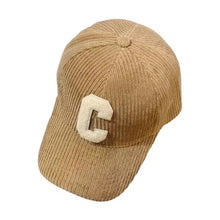 Load image into Gallery viewer, Autumn Winter Corduroy Letter Embroidered Baseball Cap Adjustable Embroidered Casual Outdoor Cap for Women Men