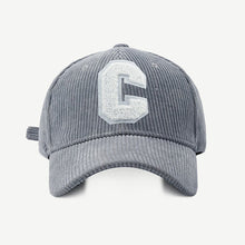 Load image into Gallery viewer, Autumn Winter Corduroy Letter Embroidered Baseball Cap Adjustable Embroidered Casual Outdoor Cap for Women Men