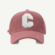 Load image into Gallery viewer, Autumn Winter Corduroy Letter Embroidered Baseball Cap Adjustable Embroidered Casual Outdoor Cap for Women Men