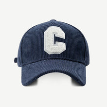 Load image into Gallery viewer, Autumn Winter Corduroy Letter Embroidered Baseball Cap Adjustable Embroidered Casual Outdoor Cap for Women Men