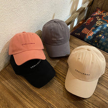 Load image into Gallery viewer, Autumn Winter Versatile Letter Embroidered Baseball Cap Adjustable Casual Breathable Outdoor Cap for Women Men