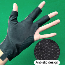 Load image into Gallery viewer, 1pc professional billiard gloves three-finger thin breathable high-grade non-slip snooker gloves