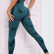 Load image into Gallery viewer, Tie-Dye High-Waisted Fitness Ninth Pants Seamless Butt Lift Peach Butt Exercise Fitness Yoga Pants