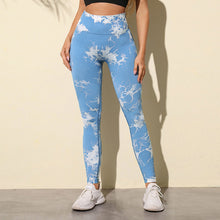 Load image into Gallery viewer, Tie-Dye High-Waisted Fitness Ninth Pants Seamless Butt Lift Peach Butt Exercise Fitness Yoga Pants