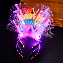 Load image into Gallery viewer, 2024 New Year Glowing Headband with LED Light Flashing Hair Band Kids Girls Hair Accessories New Year Decoration