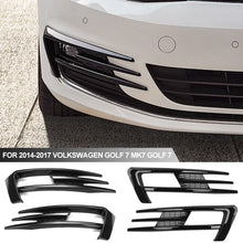 Load image into Gallery viewer, Pair Car Front Wind Knife Car Bumper Fog Light Grille Cover Trim Gloss Black For 2014-2017 Volkswagen Golf 7 MK7 Golf 7