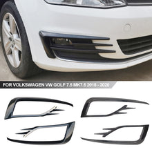 Load image into Gallery viewer, 2Pcs Car Front Bumper Fog Light Grille Wind Knife Cover Trim Custom Kit For VW Golf 7.5 MK7.5 2018 - 2020