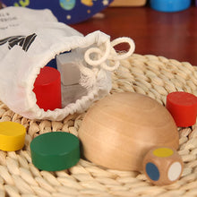Load image into Gallery viewer, Wooden Toys Hemisphere Balance Toy Children Balance Training Puzzle Parent-child Interaction Bag Storage Colour Geometry