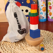 Load image into Gallery viewer, Wooden Toys Hemisphere Balance Toy Children Balance Training Puzzle Parent-child Interaction Bag Storage Colour Geometry