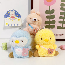 Load image into Gallery viewer, 1PC Cartoon Mini Animal Little Bear Rabbit Chicken Stuffed Plush Toy Plush Animal Keychain Decorate Birthday Gift For Girls Children