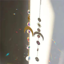 Load image into Gallery viewer, 1Pc Dreamcatcher Suncatcher Crystal Prism Ball Gold Moon Star Rainbow Sun Catcher Indoor Window Car Hanging Garden Decoration Gift