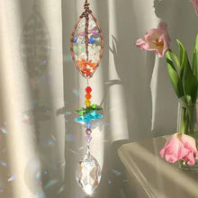 Load image into Gallery viewer, 1Pc Dreamcatcher Suncatcher Crystal Prism Ball Gold Moon Star Rainbow Sun Catcher Indoor Window Car Hanging Garden Decoration Gift